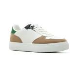 Championes urbanos American Sport Henry, color blanco con detalles en marrón, negro y verde.