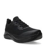 Championes negros de running, con capellada de mesh y suela de goma.