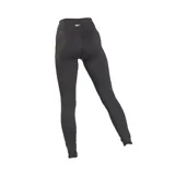 Calza ajustada de mujer, color negro, con tejido que repele el sudor y bolsillo lateral.