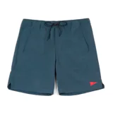 Short de playa color azul, con cordones y bolsillos laterales.