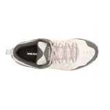 Zapatillas de senderismo Merrell Crosslander 3, color gris claro con detalles en gris oscuro y rosa.