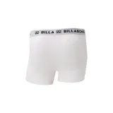 Boxer blanco de algodón con cintura elástica gris con logo Billabong en negro.