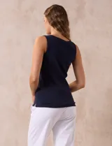 Musculosa blanca de algodón, marca Ruby Rd.