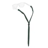 Sujeta lentes de algodón en color verde, con diseño ajustable y extremo de sujeción.