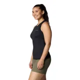 Musculosa deportiva Columbia Weekend Ascent para mujer, color negro, con tecnología Omni-Wick™ que absorbe la humedad y neutraliza los olores.