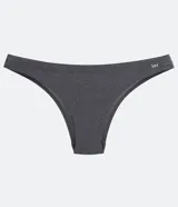 Bombacha bikini gris de microfibra con corte a láser.