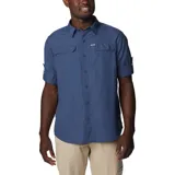 Camisa de manga larga color bordó con tecnología Omni-Shade Upf 50 Sun Protection y Omni-Wick. Cuenta con ventilación, mangas enrollables con soportes para lengüetas y dos bolsillos frontales con solapa.