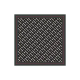 Pañuelo cuadrado negro con estampado del logo de la marca en diagonal.