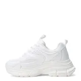 Zapatillas deportivas color beige con cordones y suela chunky.