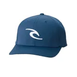 Gorra azul marino de Rip Curl con logo blanco bordado en el frente.