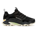 Zapatillas de trekking Merrell Moab Speed 2, color negro con detalles en gris y suela beige.