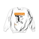 Buzo blanco de algodón con estampa de la película Trainspotting.