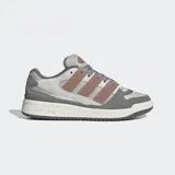 Championes Adidas Forum 2000 de cuero color gris con detalles en rosa y suela blanca.
