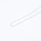 Cadena plateada de eslabones tipo fígaro, fabricada en plata 925.