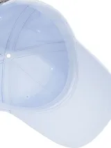 Gorra de béisbol celeste de algodón con logo de Tommy Hilfiger bordado en el frente.