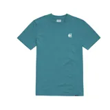 Remera de manga corta color azul con logo de la marca Etnies estampado en el pecho.