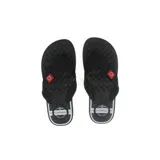 Ojotas Cartago Arizona Thong Ad negras con logo rojo.