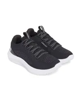 Zapatillas de entrenamiento Under Armour Dynamic 2, color gris con detalles en verde y logo en el talón.