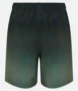 Bermuda deportiva de poliéster con estampado degradado, cintura elástica y cordón de ajuste.