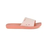 Sandalia de playa color rosa con faja ancha y diseño minimalista.