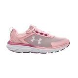 Championes Under Armour Charged Assert 9 Marble de mujer, color rosa con logo blanco. Diseñados para running, con amortiguación Charged Cushioning y capellada de malla.