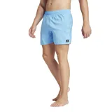 Short de baño celeste Adidas, con cintura elástica y cordón de ajuste. Incluye calzoncillo interno de malla y bolsillos laterales.