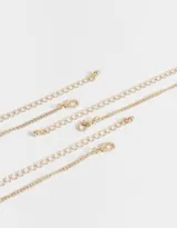 Set de tres collares plateados con dije de mariposa con strass y dije BFF.