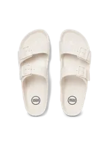 Sandalias Jack & Jones color crema con dos correas ajustables con hebilla y plantilla con logo de la marca.