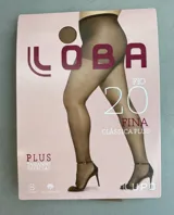 Panty de lycra color negro traslúcido, de talle grande.