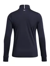 Buzo deportivo azul marino de manga larga con cierre parcial en el cuello. Confeccionado con tecnología Dri-FIT para mantener la transpirabilidad y protección UV.