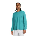 Remera de running Under Armour Launch de manga larga color turquesa con logo reflectivo en el pecho.