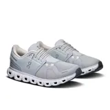 Championes urbanos On Running Cloud 6, color gris claro con detalles en blanco.