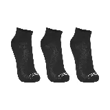 Pack de tres pares de medias Olympikus de corte bajo, en color negro, blanco y gris.
