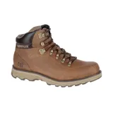 Botines acordonados Caterpillar Highbury color marrón, de cuero nobuk, con forro de nylon mesh, plantilla de eva y suela de goma.