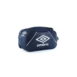 Botinera Umbro azul marino con logo de la marca en blanco y diseño geométrico en la parte inferior.