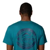 Remera amarilla de algodón orgánico con logo de Columbia estampado en el pecho.