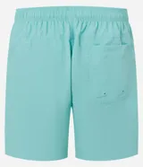 Bermuda masculina de microfibra color amarillo pálido, con cintura elástica ajustable mediante cordón y bolsillos laterales.