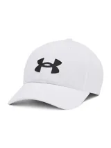 Gorro Under Armour gris con logo bordado en negro.