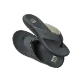 Ojotas Reef Offshore color gris con plantilla texturizada y logo de la marca en la tira.