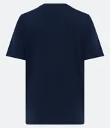 Remera verde esmeralda de algodón, con cuello redondo y mangas cortas.