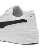 Championes Puma Karmen II de mujer, color blanco con detalles en negro.