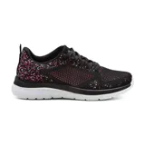 Championes deportivos American Sport Ikia, color negro con detalles en rosa y blanco, con capellada de tejido de punto y suela blanca.