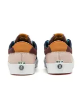 Championes de skate Nike SB Shane color azul marino, con detalles en marrón, beige y celeste.