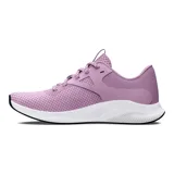 Championes Under Armour Charged Aurora para mujer, color negro con detalles en gris y suela blanca.