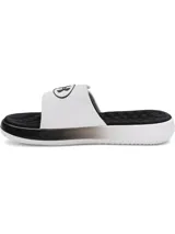 Sandalias Under Armour Ignite Pro 8 SL, color negro con suela blanca y logo en la tira superior.