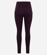 Calza legging deportiva color verde agua, de microfibra, con cintura ancha y bolsillos laterales.