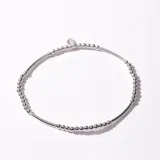 Pulsera de plata 925 con diseño de esferas alternadas.