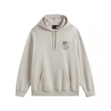 Buzo canguro con capucha color beige, con logo de Vans "Off The Wall" estampado en el pecho y bolsillo tipo canguro.