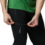 Pantalón de senderismo negro Columbia Titan Pass II para hombre, con tejido elástico en 4 direcciones, tecnología Omni-Shield de repelencia al agua, bolsillos con cremallera y cinturón integrado.