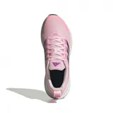 Championes Adidas Runfalcon 5 para mujer, color rosado con detalles plateados y suela blanca.